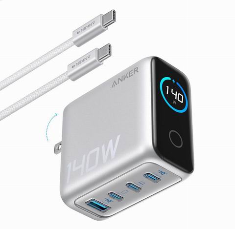  Anker 140W MAX USB-C 笔记本电脑充电器  69.99加元（原价 99.99加元）！2色可选