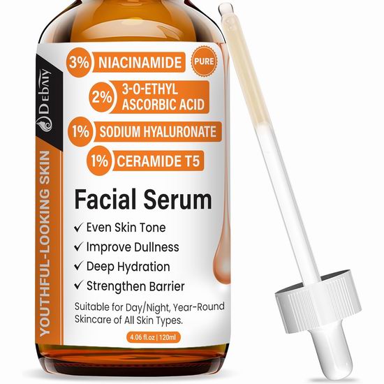  白菜价！历史新低！DEBAIY 多效抗衰老 维生素C面部精华液（120ml）2.5折 16.24加元包邮！