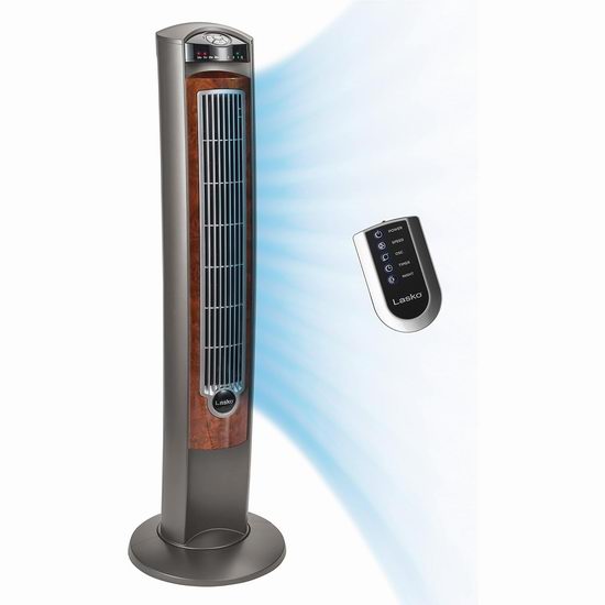  历史新低！Lasko T42954C 42英寸静音摆动塔式风扇5.8折 69.57加元包邮！