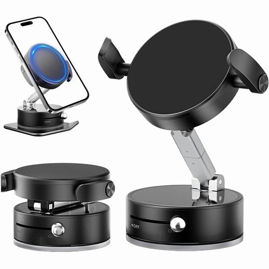  超级白菜！历史新低！Casbomy 升级版二合一 真空吸盘 桌面/车载磁吸手机支架2折 5.12加元！