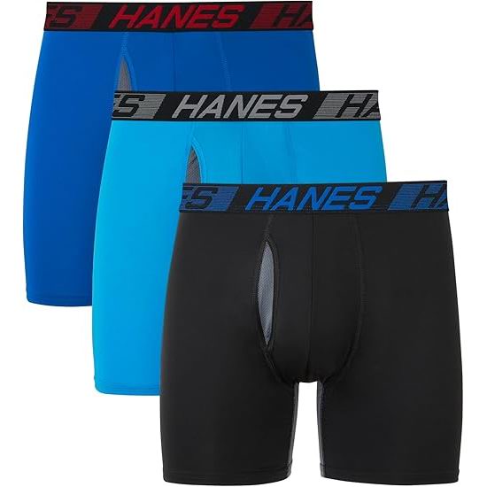  历史新低！Hanes 恒适 X-Temp 吸湿排汗 男式平角内裤3件套4.6折 11加元！