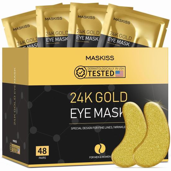 历史新低!Maskiss 抗衰老浮肿黑眼圈 24K黄金胶原蛋白眼膜(48对)5折 16.49加元! 历史新低!Maskiss 抗衰老浮肿黑眼圈 24K黄金胶原蛋白眼膜(48对)5折 16.49加元!
