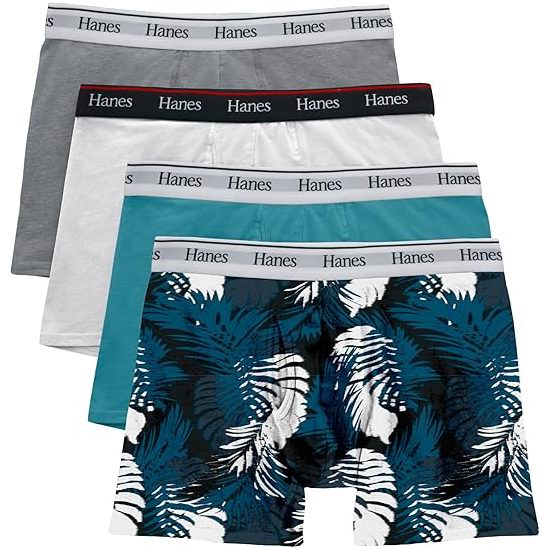  历史新低！Hanes 恒适 Originals 弹力棉制 男士平角内裤4件套4.8折 11加元！单条仅2.75加元！