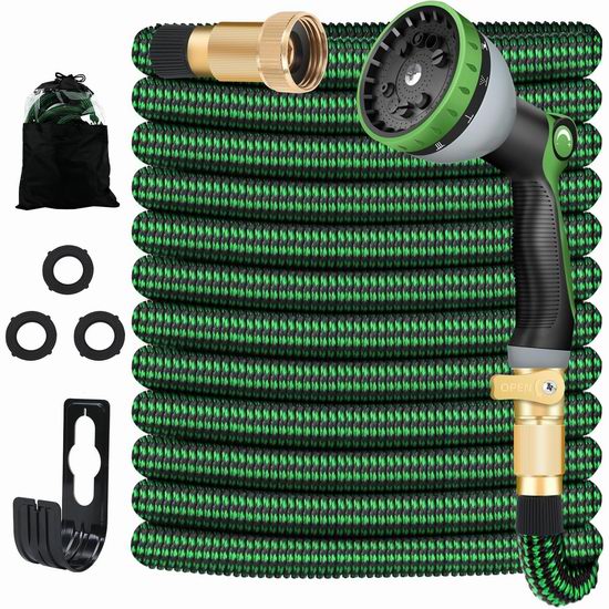 历史新低!NATUREGRIP 升级版 50 英尺可伸缩庭院水管+喷头5.3折 24.69加元包邮!2色可选!会员专享! 历史新低!NATUREGRIP 升级版 50 英尺可伸缩庭院水管+喷头5.3折 24.69加元包邮!2色可选!会员专享!