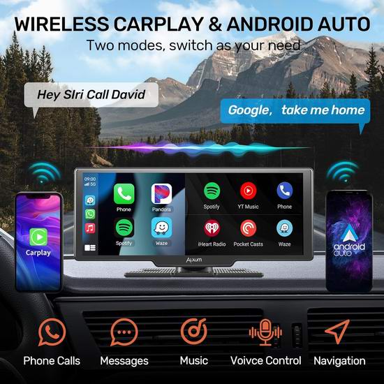 白菜价!历史新低!Alxum 10英寸大屏 四合一 倒车影像 无线CarPlay车载系统3.8折 60.8加元包邮!