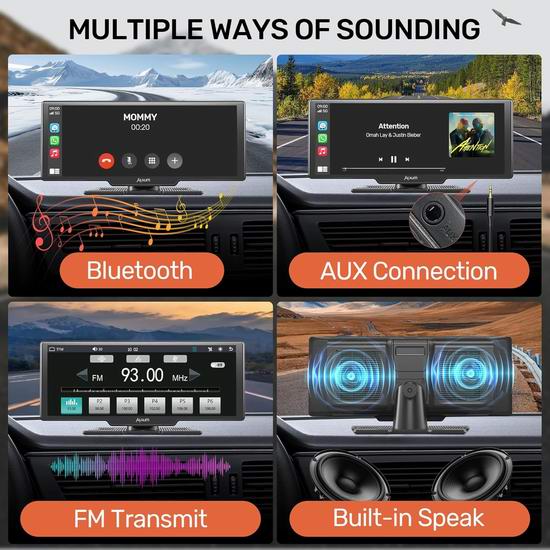 白菜价!历史新低!Alxum 10英寸大屏 四合一 倒车影像 无线CarPlay车载系统3.8折 60.8加元包邮!