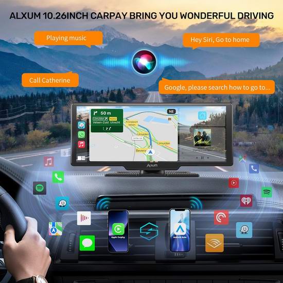 白菜价!历史新低!Alxum 10英寸大屏 四合一 倒车影像 无线CarPlay车载系统3.8折 60.8加元包邮!