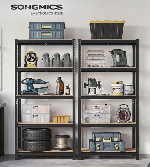 SONGMICS 五层重型钢制置物架2件套 101.99加元(原价 131.79加元)!每件50.99加元