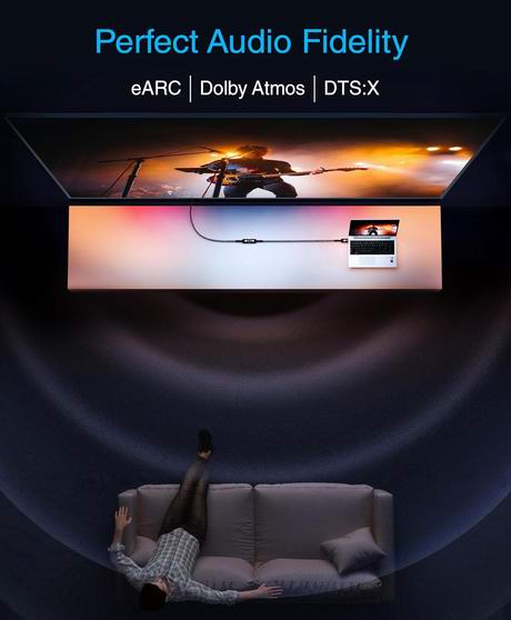 超级白菜!历史新低!BlueRigger 3英尺 8K 60Hz 48Gbps超高速 HDMI延长线2折 4.49加元!