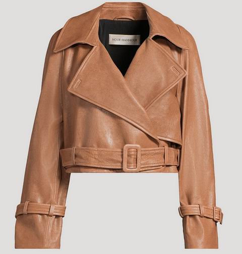 NOUR HAMMOUR Hatti 短款皮衣 899加元（原价 2175加元，S码）
