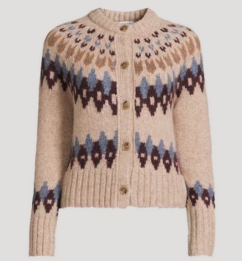 VERONICA BEARD Christina 费尔岛针织开衫 478加元(原价 798加元,S码)