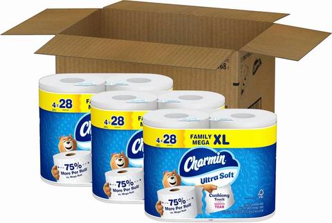 Charmin 超柔舒适卫生纸12卷超大卷( 相当于84卷普通卷)24.69加元(原价 33.49加元)