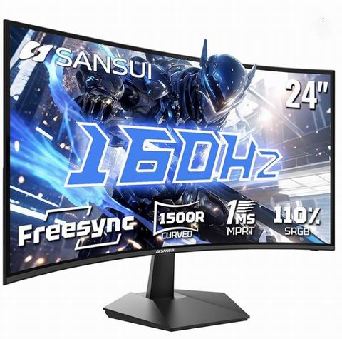  SANSUI 24英寸曲面游戏显示器 118.79加元（原价 149.99加元）