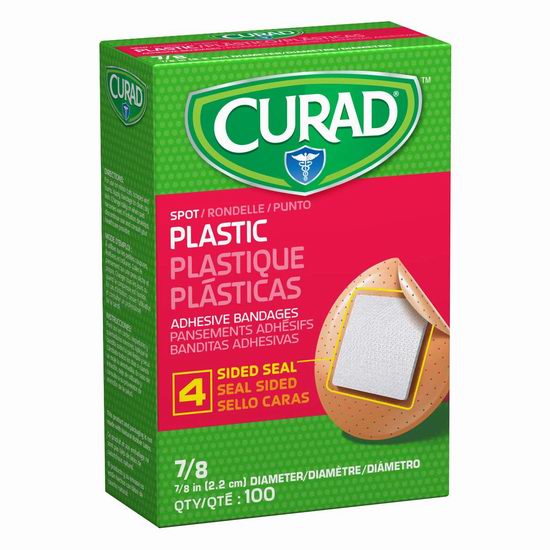  白菜价！Curad Medline Curad NON25501 无菌创可贴（100片 x 12盒）超值装3.5折 15.03加元！单盒仅1.25加元！