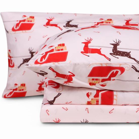  白菜价！历史新低！Gogreen 豪华酒店风格 圣诞系列Twin/Full/Queen/King 床单4件套3折 13.49-14.99加元清仓！多款可选！