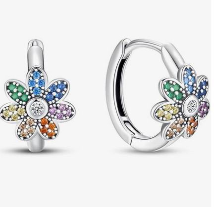 QIKAOLA 低过敏 S925纯银花朵耳环 10.39加元（原价 17.99加元）