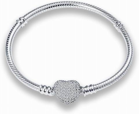 Pandora平替款！ QIKAOLA 925纯银心形蛇骨手链 17.59加元（原价 21.99加元）