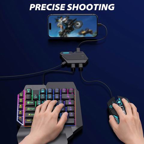 Laelr RGB背光39键有线单手游戏键盘鼠标套装 19.99加元(原价 39.99加元)