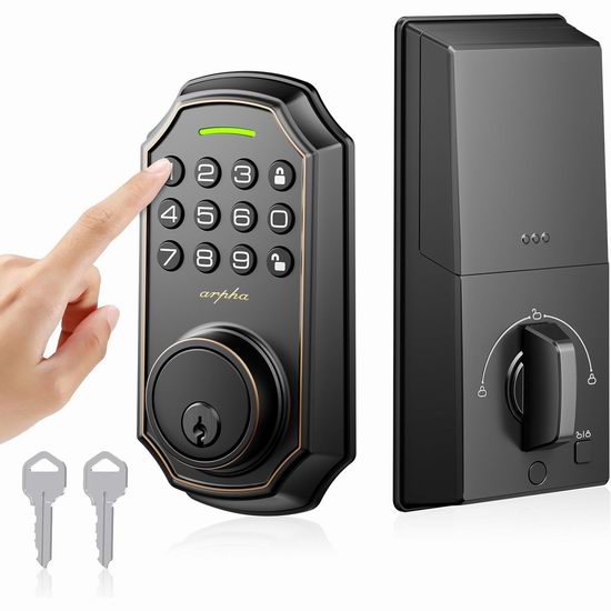  历史新低！ARPHA 自动锁定 智能密码门锁5折 40.9加元包邮！