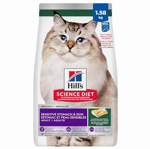 Hill's Science Diet 成猫敏感肠胃及皮肤猫粮1.58公斤 鳕鱼粉大麦配方 25.64加元(原价 41.99加元) Hill's Science Diet 成猫敏感肠胃及皮肤猫粮1.58公斤 鳕鱼粉大麦配方 25.64加元(原价 41.99加元)