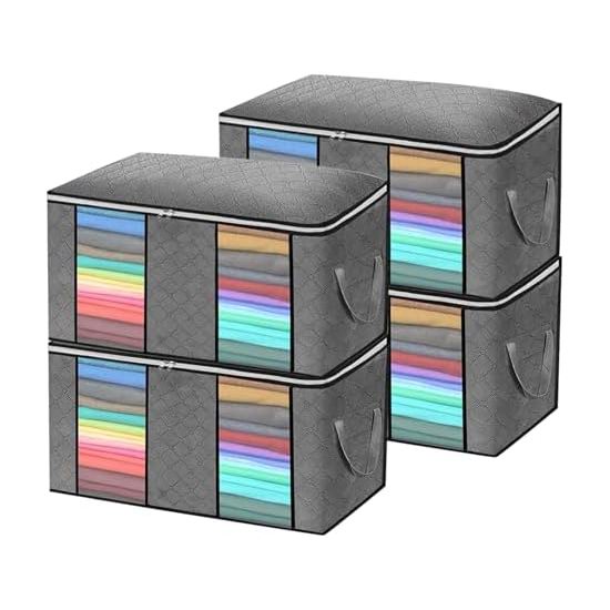  超级白菜！历史新低！Sonew 大容量透明窗 衣物收纳袋4件套1.6折 7.79加元！