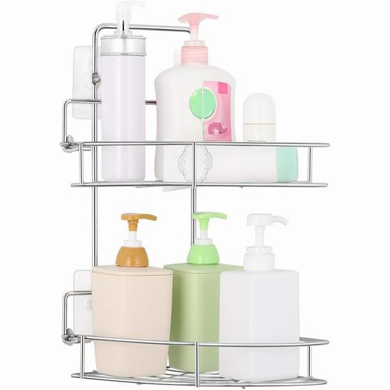  超级Bug价！历史新低！FAGIGY 不锈钢双层浴室转角置物架1.2折 4.74加元！