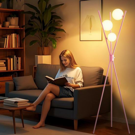  白菜价！历史新低！Lightdot Globe 中世纪复古 无级调光 粉色三脚架落地灯3.6折 35.99加元包邮！