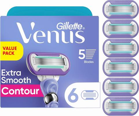  Gillette Venus 超顺滑女士剃须刀+5片刀片替换装  29.42加元（原价 38.99加元）