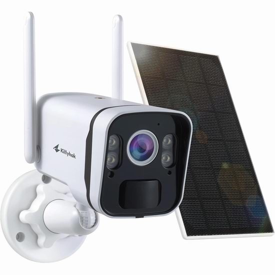  白菜价！历史新低！Kittyhok 2K超高清 智能侦测 聚光照明 太阳能户外安防摄像头3.3折 29.99加元清仓！