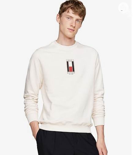  Tommy Hilfiger 男士中等厚度圆领运动衫 36.28加元（XL）