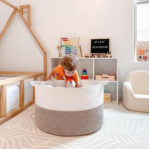  INDRESSME 超大号棉绳编织篮 29.98加元（原价 47.99加元）