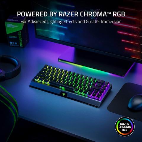  史低价！Razer BlackWidow V4 Mini HyperSpeed 无线65%游戏键盘 108.98加元（原价 189.99加元）