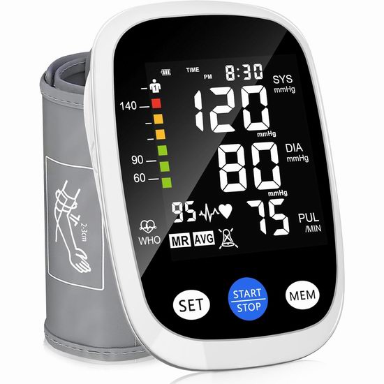  历史新低！REDIVN 大屏背光显示 上臂式血压计4.3折 19.99加元包邮！