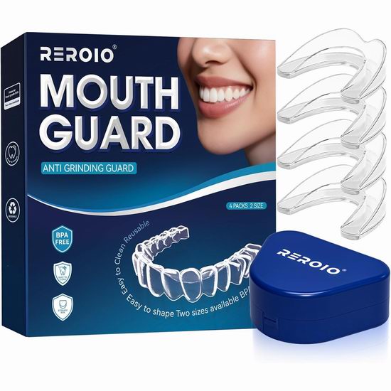  超级白菜！历史新低！REROIO 成人防磨牙牙套4件套2.1折 2.99加元清仓！