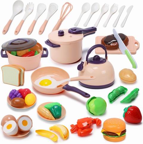 Cute Stone 迷你儿童厨房玩具51件套  26.39加元（原价 32.99加元）