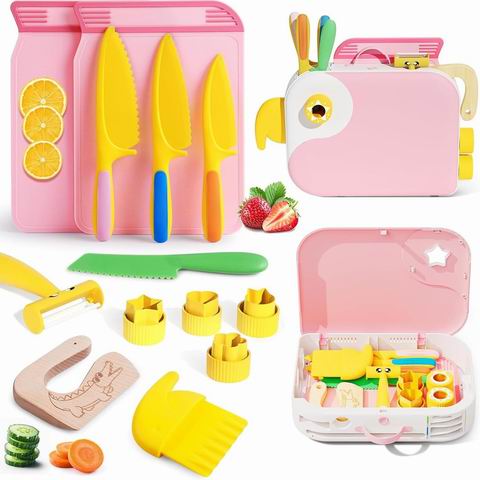 Yasterd 粉色 蒙特梭利儿童厨房玩具套装 29.74加元（原价 39.99加元）