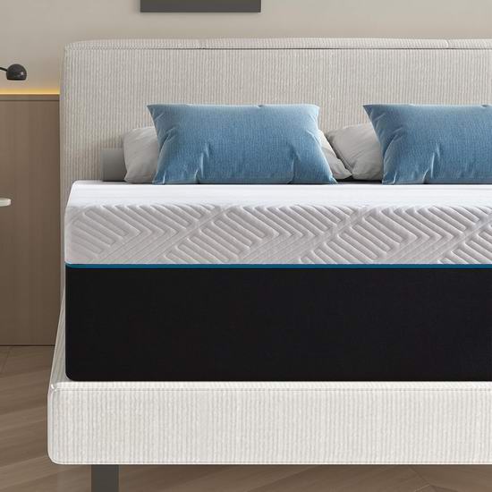  历史新低！Slomix 10英寸 中等硬度 Queen凝胶记忆海绵床垫7折 188.99加元包邮！