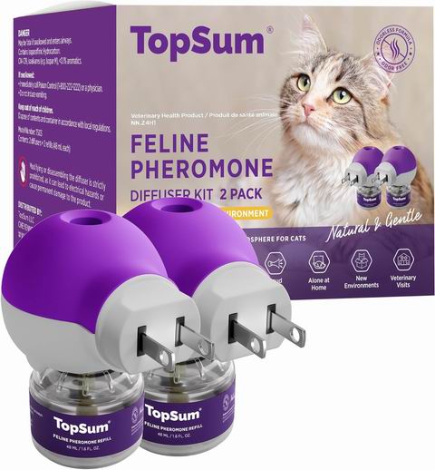  TopSum 高级猫咪舒缓信息素扩散器2件套  26.7加元（原价 32.97加元）