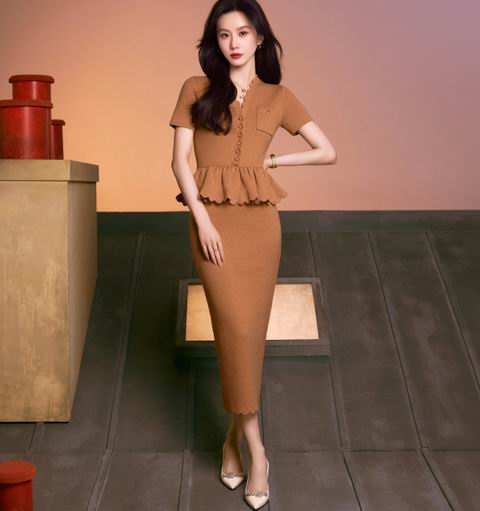 刘诗诗同款不同色！ Self-Portrait 羊毛混纺连衣裙 灰色款  449.95加元（原价 695加元）