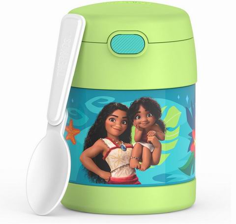  Thermos 膳魔师 莫阿娜图案 10盎司不锈钢真空保温食物罐（含勺子） 17.8加元（原价 21.99加元）