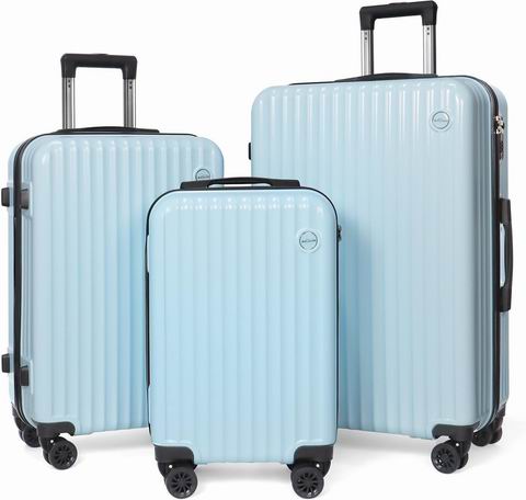  Aklsvion 全新加厚 PC+ABS硬壳拉杆行李箱3件套 189.99加元！2色可选