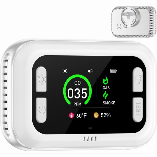 历史新低!Gedsffati 5合1 一氧化碳+烟雾+燃气+温湿度探测报警器5.6折 29.99加元包邮! 历史新低!Gedsffati 5合1 一氧化碳+烟雾+燃气+温湿度探测报警器5.6折 29.99加元包邮!