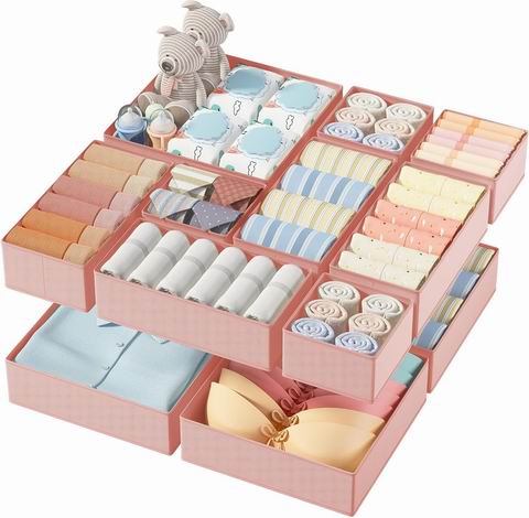  DIMJ 抽屉收纳盒12件  20.69-24.99加元（原价 33.99加元）！多色可选