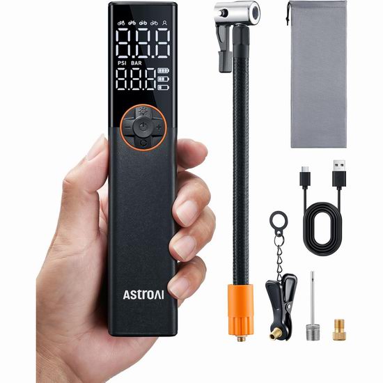 白菜价!历史新低!AstroAI L8 150 PSI 迷你自行车轮胎充气泵2.9折 20.39加元! 白菜价!历史新低!AstroAI L8 150 PSI 迷你自行车轮胎充气泵2.9折 20.39加元!