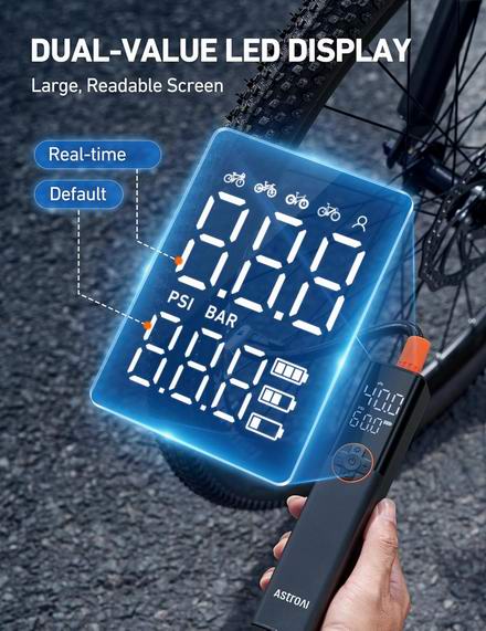 白菜价!历史新低!AstroAI L8 150 PSI 迷你自行车轮胎充气泵2.9折 20.39加元!