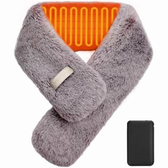  超级白菜！历史新低！Aheadpret 4000mAh 可充电 电热围巾1.8折 7.2加元包邮！2色可选！会员专享！