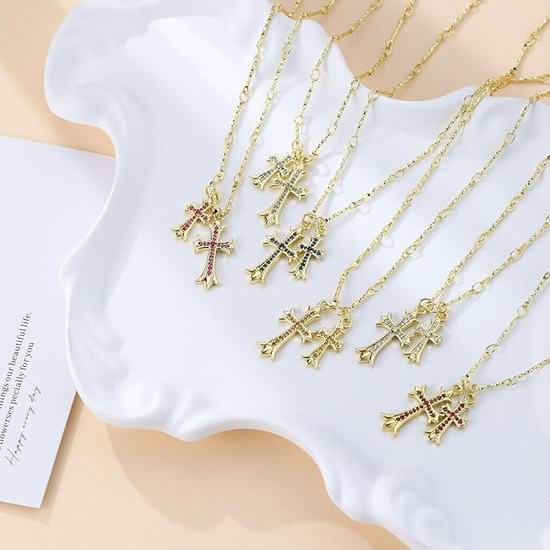  超级白菜！历史新低！Warshion 双十字吊坠 诞生石项链1.5折 2.99加元清仓！10款可选！