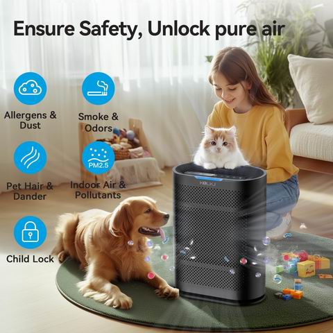  史低价！KQLKJ  专用HEPA高效空气净化器  净化面积约2100平方英尺 59.99加元（原价 119.99加元）