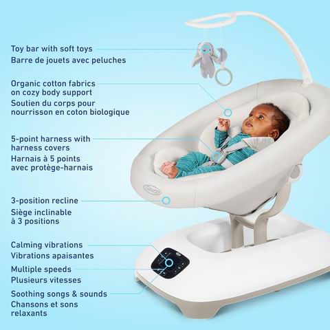 带娃神器!会“听”宝宝哭声的摇椅也太绝了!Graco SmartSense 智能安抚摇椅 429.99加元(原价 549.99加元)