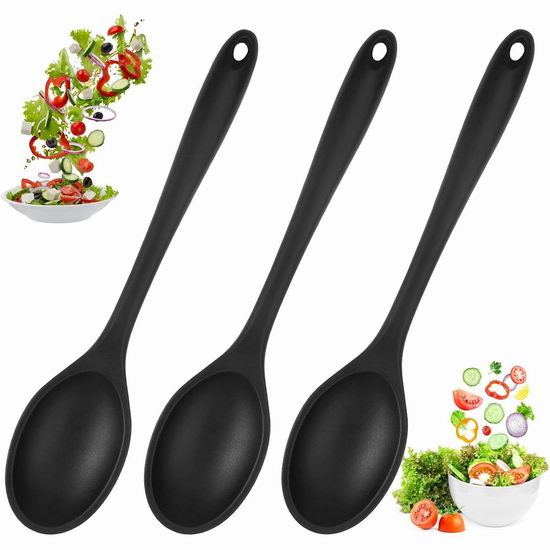  白菜价！历史新低！Generic 11英寸 耐热硅胶不粘烹饪勺3件套3.5折 4.99加元清仓！